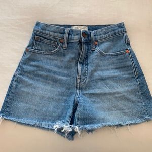 MADEWELL HIGH RISE DENIM SHORTS